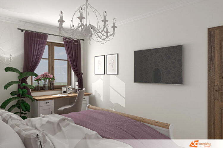 Designový interiér ložnice