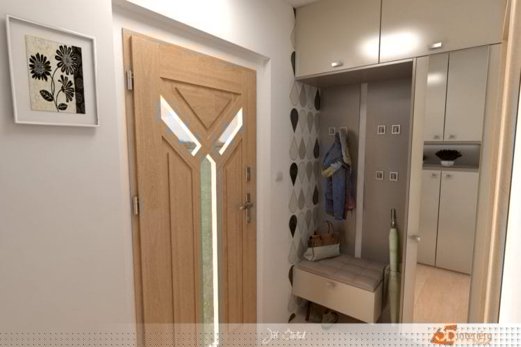 Návrh zádveří s úložným prostorem