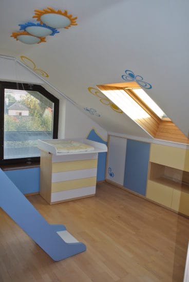 Dětský pokoj se skluzavkou