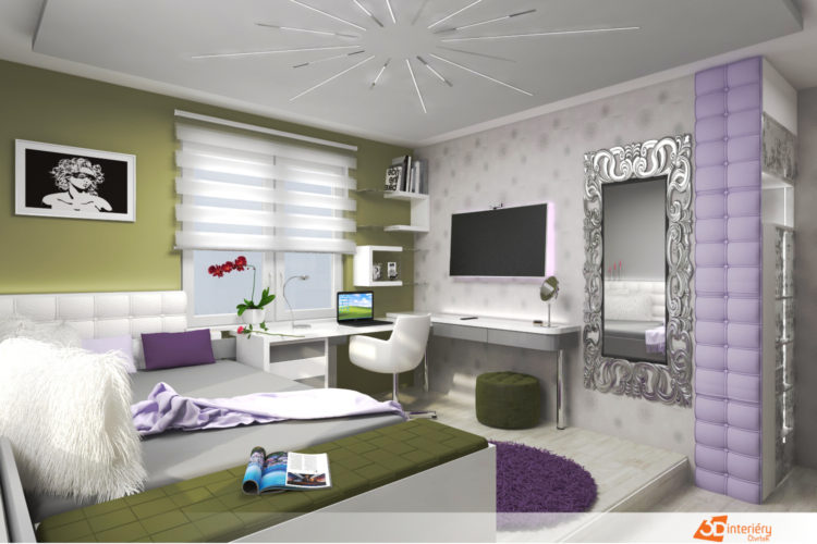 Design – pokoj pro studentku Jihlava