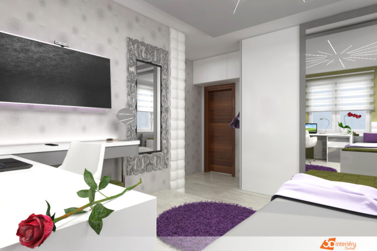 Design – pokoj pro studentku Jihlava
