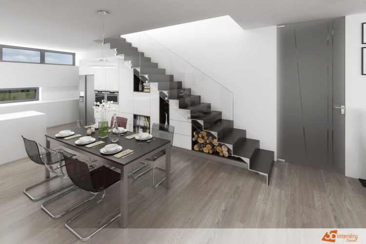 Bytový designer – kuchyň s obývacím pokojem Kroměříž