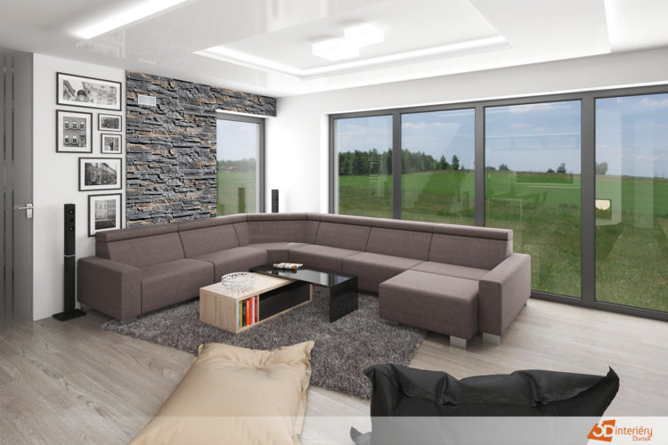 Bytový designer – kuchyň s obývacím pokojem Kroměříž
