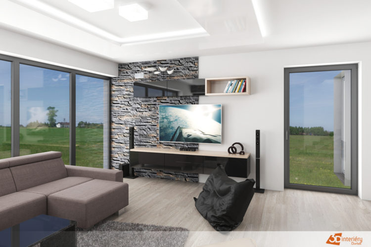 Bytový designer – kuchyň s obývacím pokojem Kroměříž
