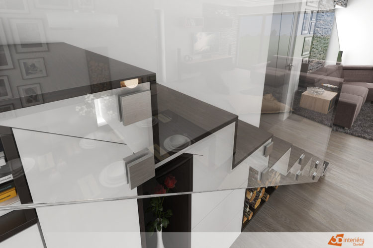 Bytový designer – kuchyň s obývacím pokojem Kroměříž