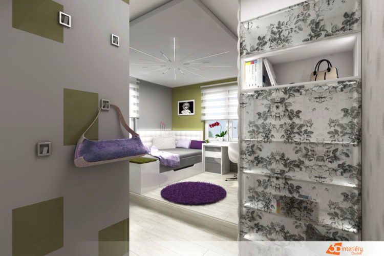 Design – pokoj pro studentku Jihlava