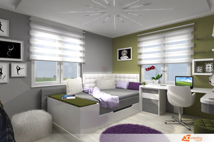 Design – pokoj pro studentku Jihlava