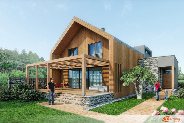 3D návrh domu – design fasády