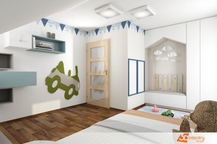 Interiér dětského pokoje – 3D návrh Praha