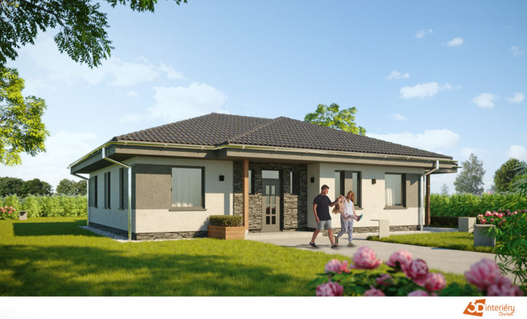 Bungalov – návrh omítky
