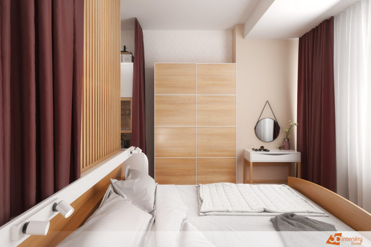 Ložnice v obývacím pokoji – design Brno