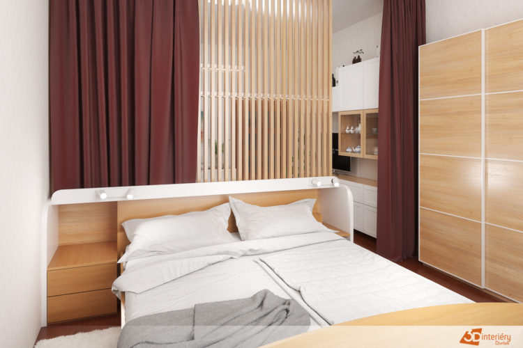 Ložnice v obývacím pokoji – design Brno