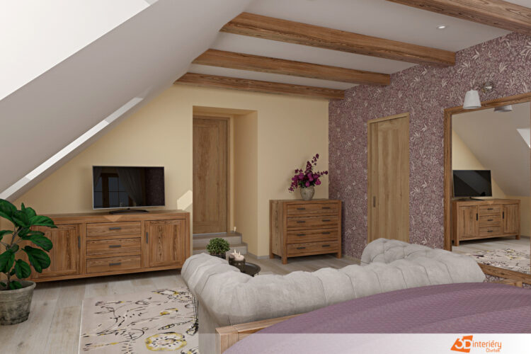 Designový interiér ložnice