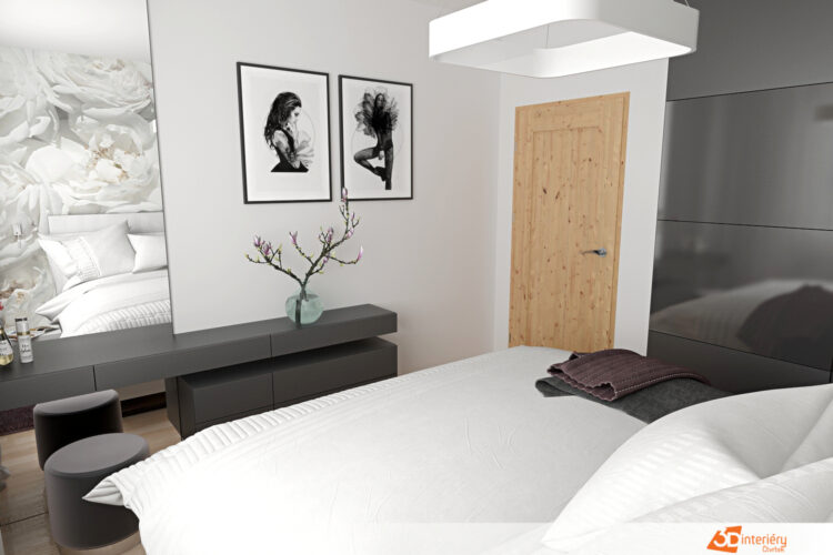 Designový interiér ložnice