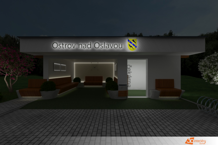 Návrh autobusové zastávky Ostrov nad Oslavou