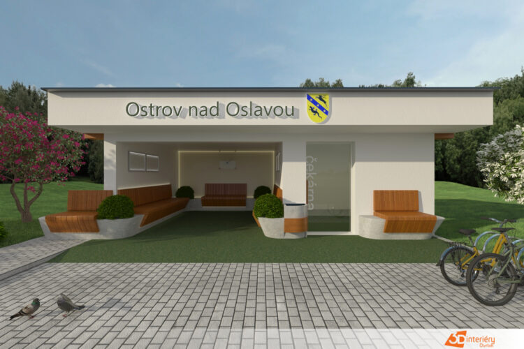 Návrh autobusové zastávky Ostrov nad Oslavou