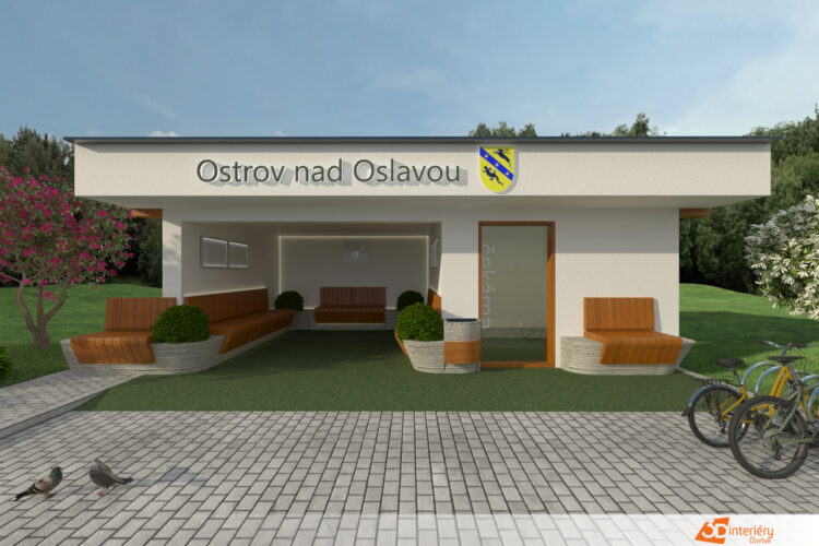 Návrh autobusové zastávky Ostrov nad Oslavou