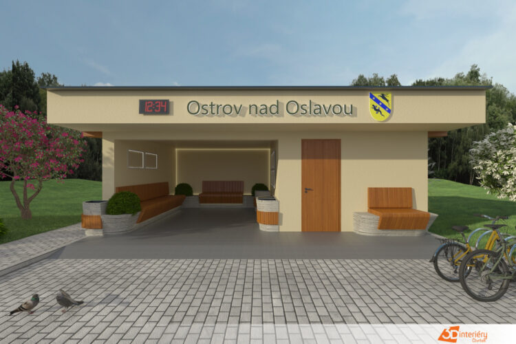 Nejen fasády – autobusová zastávka Ostrov nad Oslavou