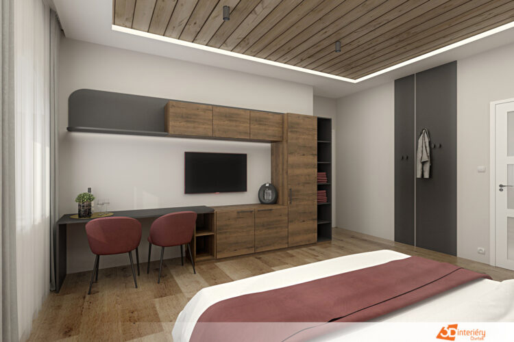 Penzion design – ložnice architektky