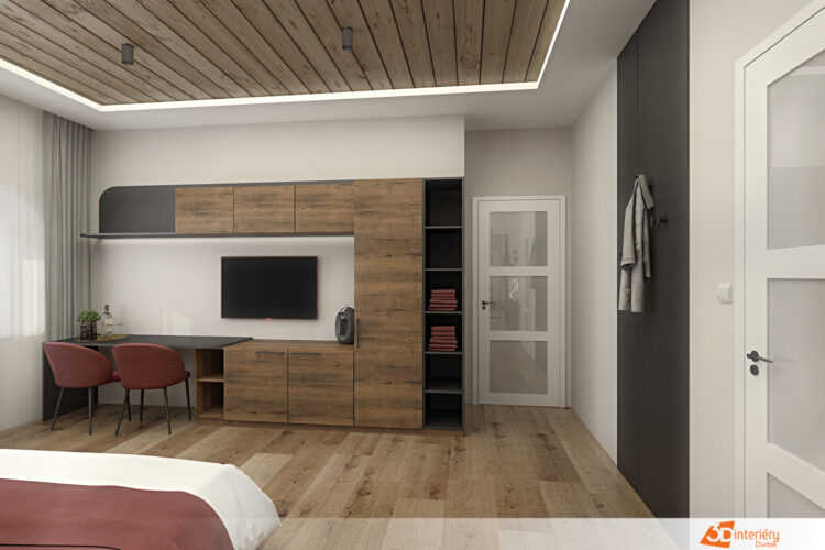 Penzion design – ložnice architektky