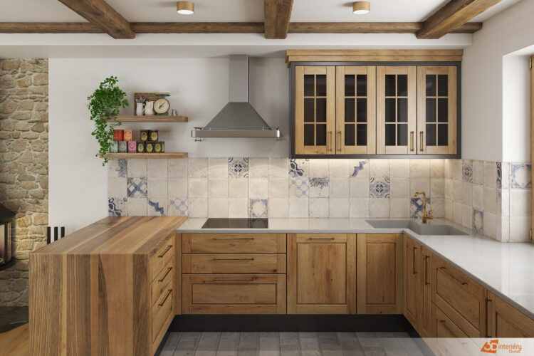 Dřevěné trámy a kámen – dům kousek od Brna