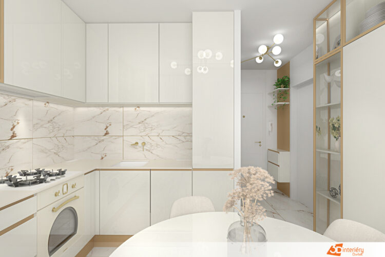 Design rekonstrukce předsíně spojené s kuchyní v 1+1