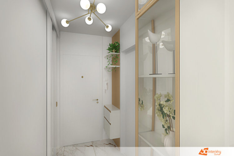 Design rekonstrukce předsíně spojené s kuchyní v 1+1