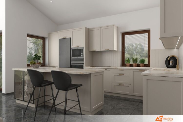 Moderní rodinný dům s otevřeným konceptem (open-plan)