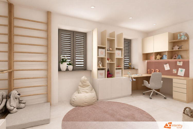 Design dětského interiéru v Třebíči s luxusní spací zónou