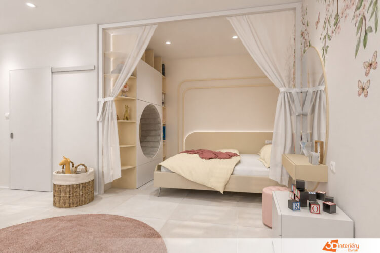 Design dětského interiéru v Třebíči s luxusní spací zónou